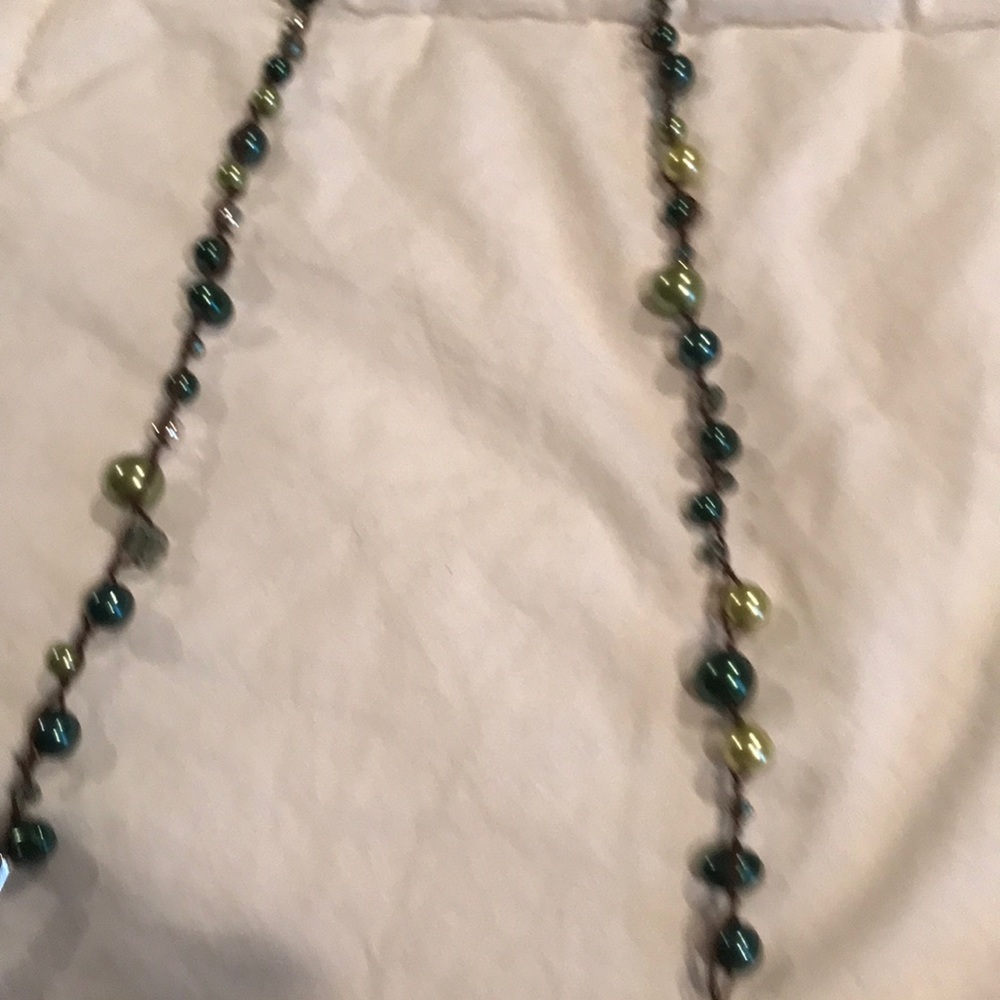 Green and silver necklace